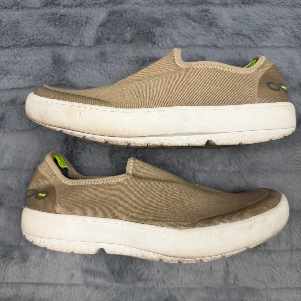OOFOS OOmg Low Recovery Shoe Khaki Tan Womens 9 EU 40 Slip On 9102020-2